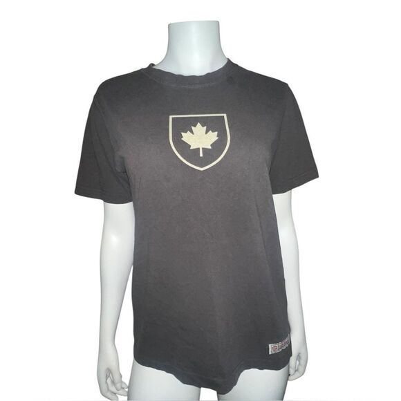 Red Canoe Canada Heritage Collection Logo Slate T-Shirt Mens Small EUC - Picture 1 of 7